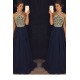 A-Line Beaded Long Navy Chiffon Prom Dresses Party Evening Gowns 3020410 A-Line Beaded Long Navy Chiffon Prom Dresses Party Evening Gowns 3020410