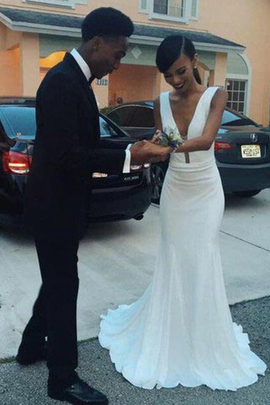 Long White Mermaid Prom Dresses Party Evening Gowns 3020417 Long White Mermaid Prom Dresses Party Evening Gowns 3020417
