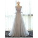 A-Line Illusion Neckline 3/4 Length Sleeves Prom Dresses Party Evening Gowns 3020425 A-Line Illusion Neckline 3/4 Length Sleeves Prom Dresses Party Evening Gowns 3020425