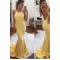 Long Yellow Halter Mermaid Prom Dresses Party Evening Gowns 3020431