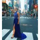 Sexy Beaded Blue Long Prom Dresses Party Evening Gowns with Slit 3020432