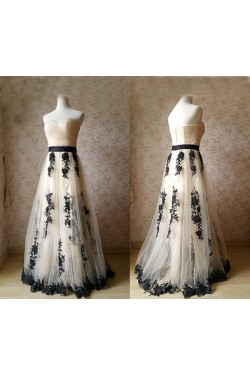 A-Line Sweetheart Lace Tulle Long Prom Dresses Party Evening Gowns 3020441