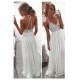 Long White Spaghetti Straps Chiffon Prom Dresses Party Evening Gowns 3020443 Long White Spaghetti Straps Chiffon Prom Dresses Party Evening Gowns 3020443