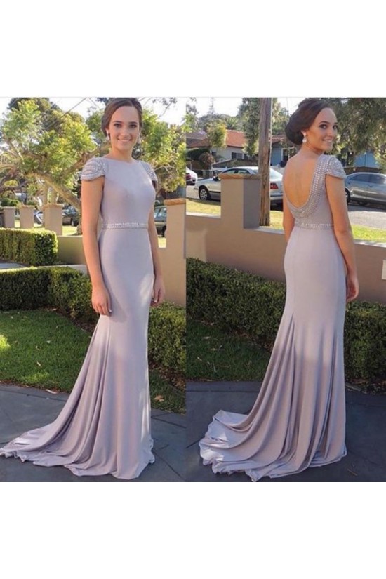 Mermaid Cap Sleeves Beaded Long Prom Dresses Party Evening Gowns 3020448 Mermaid Cap Sleeves Beaded Long Prom Dresses Party Evening Gowns 3020448