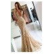 Mermaid Short Sleeves Lace Appliques Long Prom Dresses Party Evening Gowns 3020462