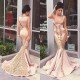 Mermaid Gold Lace Appliques Prom Dresses Party Evening Gowns 3020475 Mermaid Gold Lace Appliques Prom Dresses Party Evening Gowns 3020475