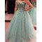 Ball Gown Beaded Tulle Prom Dresses Party Evening Gowns 3020504