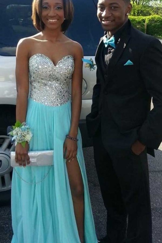 Long Blue Beaded Sequins Chiffon Prom Dresses Party Evening Gowns 3020521 Long Blue Beaded Sequins Chiffon Prom Dresses Party Evening Gowns 3020521