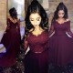 Assymetrical Two Pieces Lace Burgundy Long Evening Party Prom Dresses 3020556