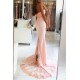 Elegant Mermaid Halter Lace Long Pink Prom Evening Dresses 3020563 Elegant Mermaid Halter Lace Long Pink Prom Evening Dresses 3020563