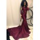 Sexy Mermaid Long Sleeves Prom Evening Dresses with Gold Lace Appliques 3020565 Sexy Mermaid Long Sleeves Prom Evening Dresses with Gold Lace Appliques 3020565