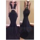 Mermaid Long Black High Neck Prom Evening Dresses with Gold Lace Appliques 3020573 Mermaid Long Black High Neck Prom Evening Dresses with Gold Lace Appliques 3020573