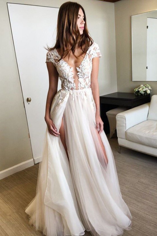 Sexy Cap Sleeves Long Prom Evening Dresses 3020581 Sexy Cap Sleeves Long Prom Evening Dresses 3020581