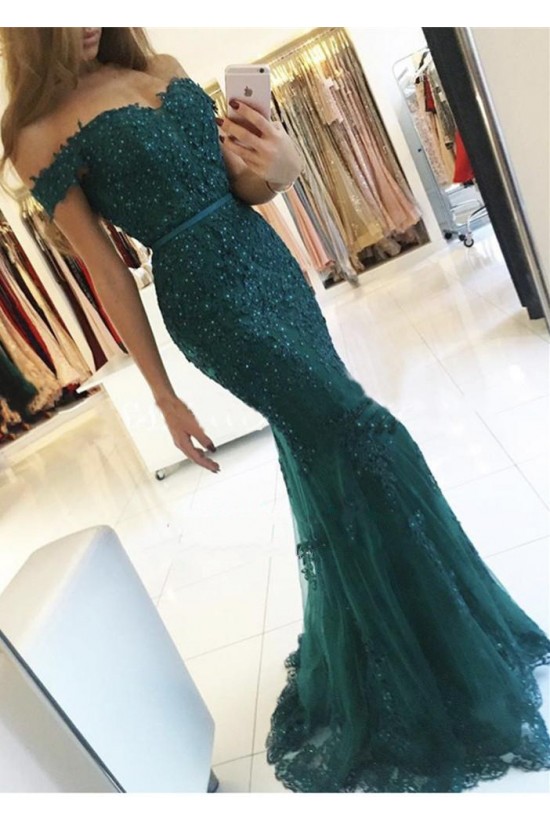 Mermaid Off-the-Shoulder Lace Long Prom Evening Dresses 3020586 Mermaid Off-the-Shoulder Lace Long Prom Evening Dresses 3020586