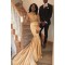 Mermaid Gold Lace Long Prom Evening Dresses 3020602