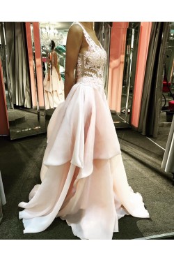 Sexy V-Neck Long Prom Evening Dresses 3020603