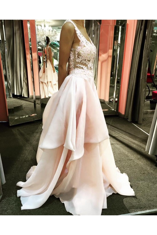 Sexy V-Neck Long Prom Evening Dresses 3020603