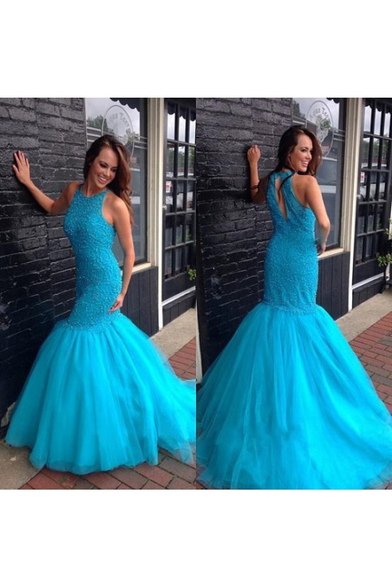 Mermaid Long Blue Prom Evening Party Dresses 3020614 Mermaid Long Blue Prom Evening Party Dresses 3020614