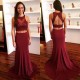 Two Pieces Mermaid Lace Appliques Long Prom Evening Party Dresses 3020653