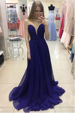 Long Sweetheart Chiffon Prom Evening Party Dresses 3020661