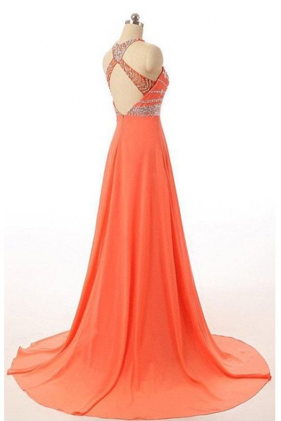 A-Line Beaded Long Chiffon Prom Evening Party Dresses 3020688 A-Line Beaded Long Chiffon Prom Evening Party Dresses 3020688