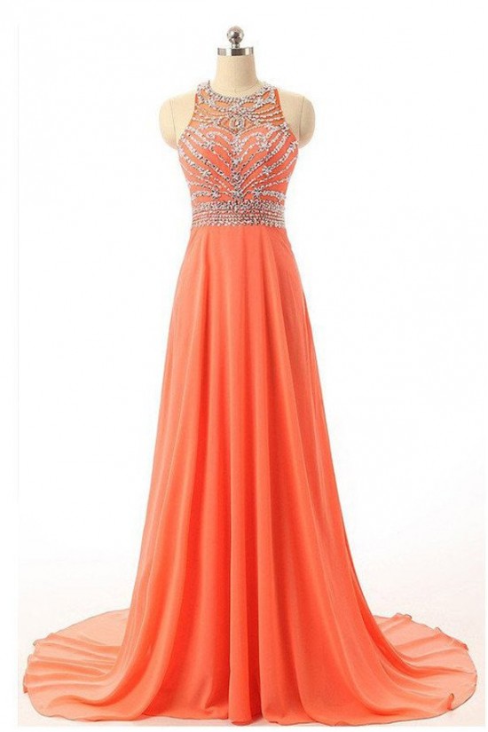 A-Line Beaded Long Chiffon Prom Evening Party Dresses 3020688 A-Line Beaded Long Chiffon Prom Evening Party Dresses 3020688