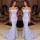 Mermaid Off-the-Shoulder Lace Long Prom Evening Party Dresses 3020690
