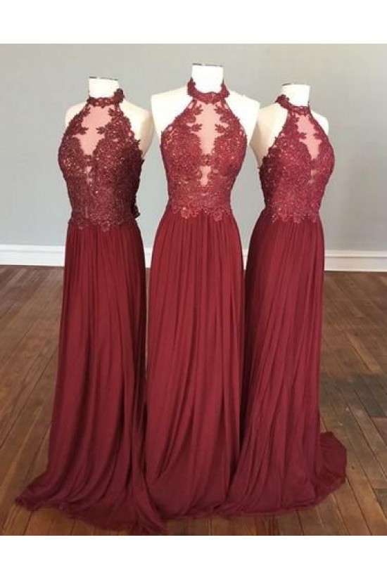 Sheath Halter Lace Appliques Chiffon Long Prom Evening Party Dresses 3020701 Sheath Halter Lace Appliques Chiffon Long Prom Evening Party Dresses 3020701