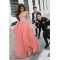 A-Line Beaded Long Chiffon Prom Evening Party Dresses 3020713