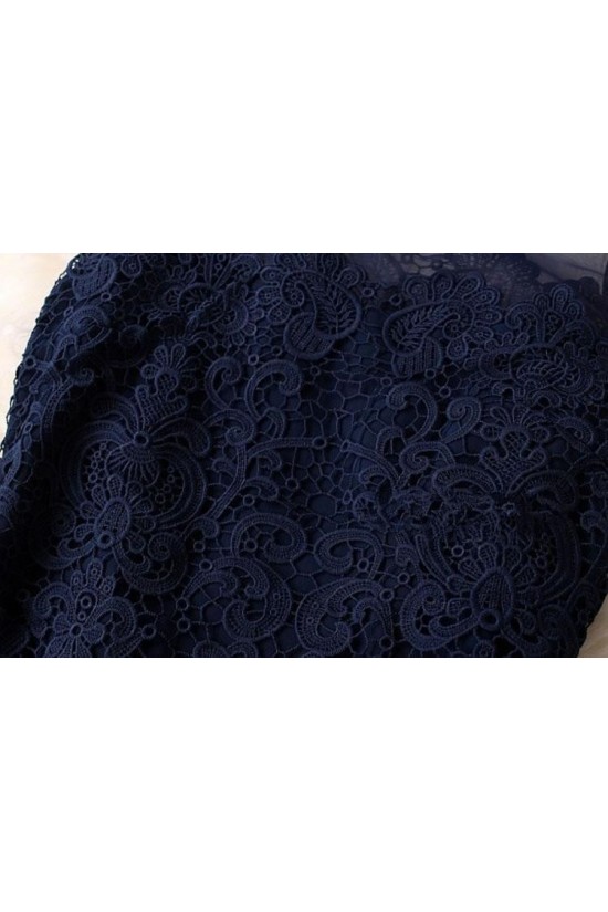 Short Navy Blue Lace Prom Evening Formal Dresses 3020728 Short Navy Blue Lace Prom Evening Formal Dresses 3020728