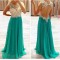 Long Green Beaded Prom Evening Formal Dresses 3020732