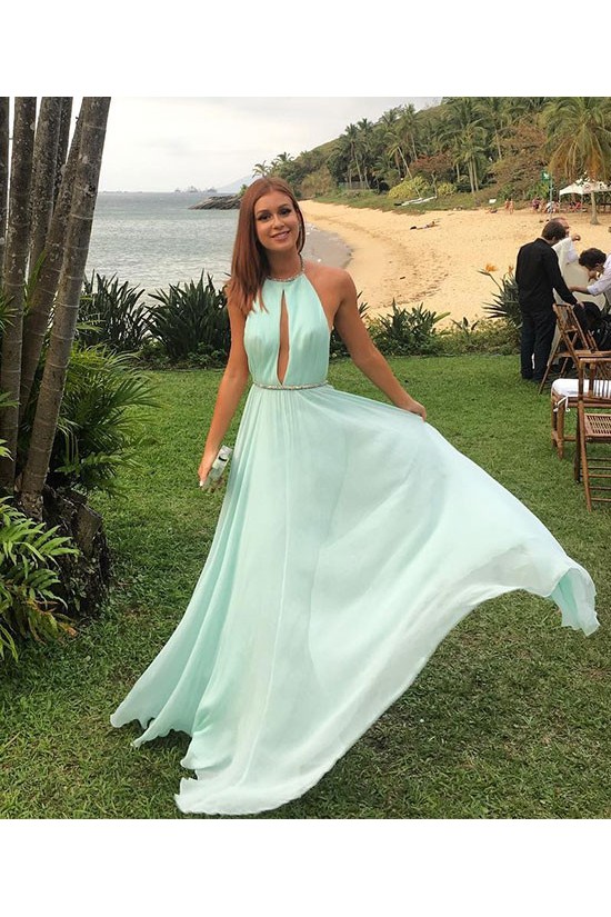 Elegant Chiffon Halter Long Prom Dresses Party Evening Gowns 3020742 Elegant Chiffon Halter Long Prom Dresses Party Evening Gowns 3020742