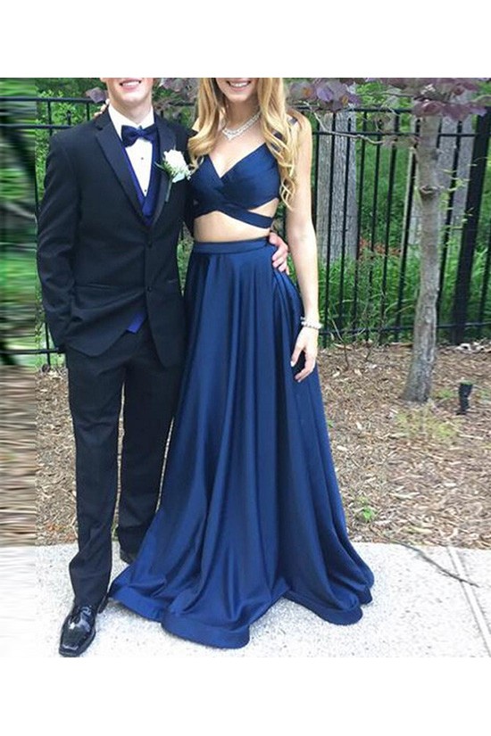 Two Pieces Long Blue Prom Dresses Party Evening Gowns 3020744 Two Pieces Long Blue Prom Dresses Party Evening Gowns 3020744