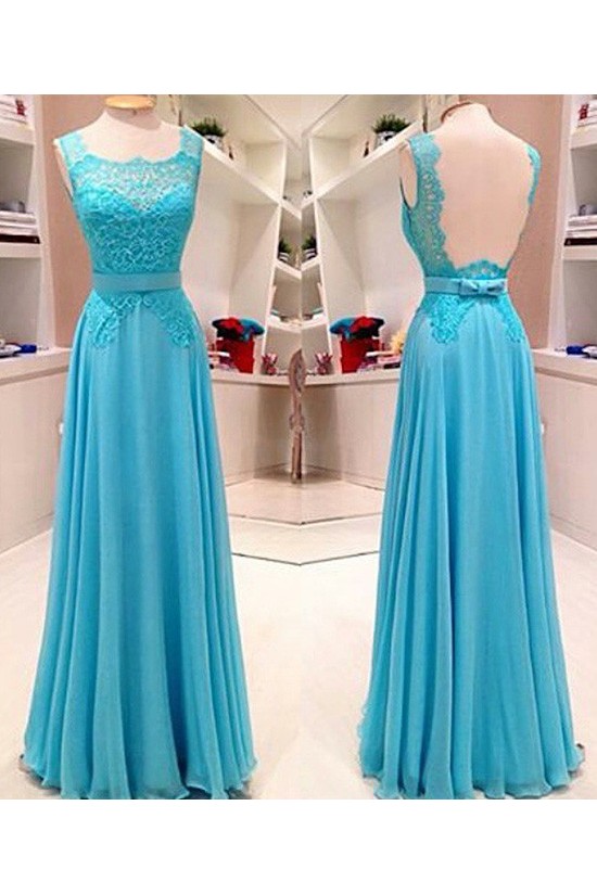 Long Blue Lace Chiffon Prom Dresses Party Evening Gowns 3020750 Long Blue Lace Chiffon Prom Dresses Party Evening Gowns 3020750