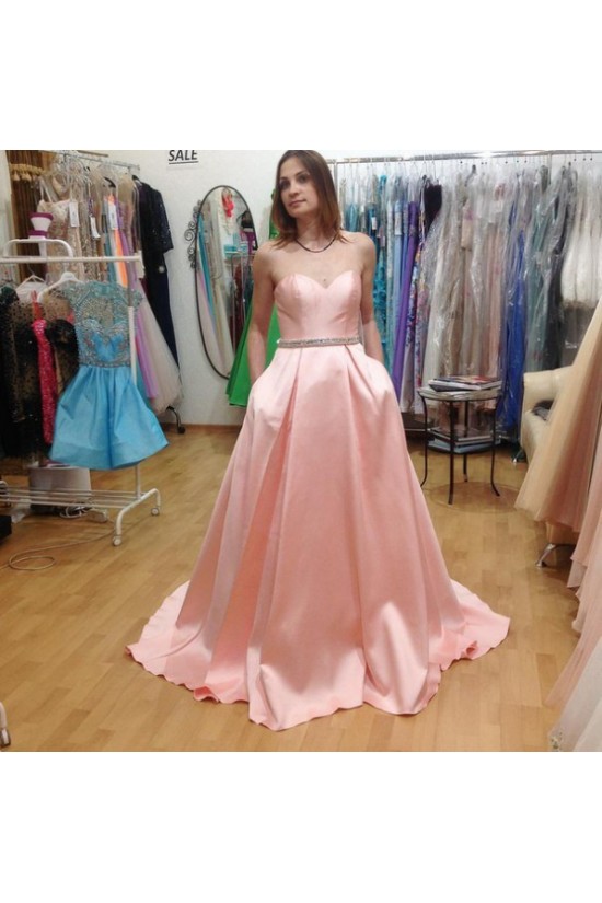 A-Line Long Pink Sweetheart Beaded Prom Formal Evening Party Dresses 3020776 A-Line Long Pink Sweetheart Beaded Prom Formal Evening Party Dresses 3020776