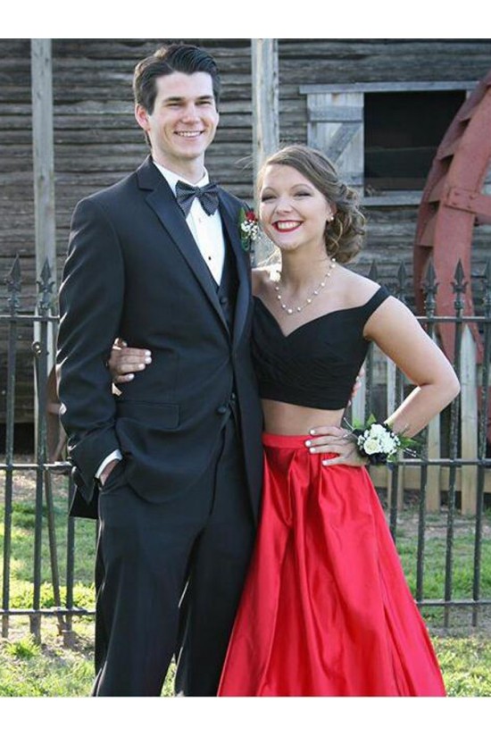 Two Pieces Off-the-Shoulder Prom Formal Evening Party Dresses 3020778
