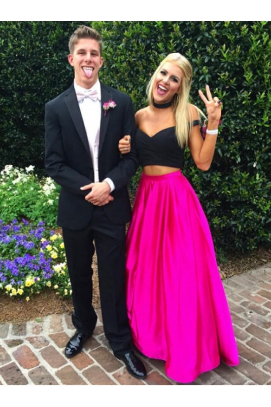 Two Pieces Off-the-Shoulder Prom Formal Evening Party Dresses 3020778