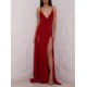 Sheath High Slit V-Neck Backless Long Red Prom Formal Evening Party Dresses 3020779 Sheath High Slit V-Neck Backless Long Red Prom Formal Evening Party Dresses 3020779