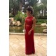 Mermaid Two Pieces Beaded Red Lace Prom Formal Evening Party Dresses 3020811
