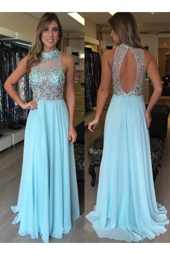 Beaded Long Blue Prom Formal Evening Party Dresses 3020820 Beaded Long Blue Prom Formal Evening Party Dresses 3020820