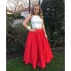 Two Pieces Red White Lace Prom Formal Evening Party Dresses 3020841 Two Pieces Red White Lace Prom Formal Evening Party Dresses 3020841