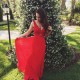 Long Red V-Neck Lace Chiffon Prom Formal Evening Party Dresses 3020844
