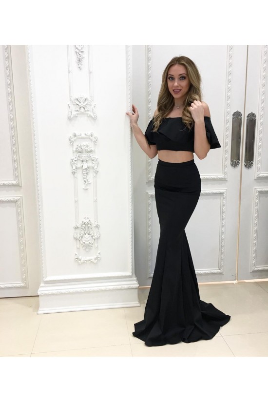 Mermaid Two Pieces Long Black Prom Formal Evening Party Dresses 3020845 Mermaid Two Pieces Long Black Prom Formal Evening Party Dresses 3020845
