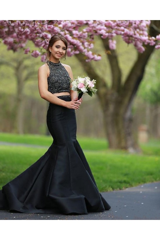 Mermaid Long Black Two Pieces Beaded Prom Formal Evening Party Dresses 3020847 Mermaid Long Black Two Pieces Beaded Prom Formal Evening Party Dresses 3020847