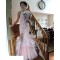Mermaid Beaded Long Pink Lace Prom Formal Evening Party Dresses 3020856