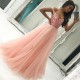 Beaded Long Pink Off-the-Shoulder Prom Formal Evening Party Dresses 3020859