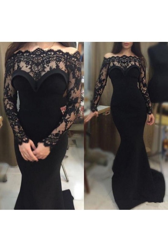 Mermaid Long Sleeves Lace Prom Formal Evening Party Dresses 3020864 Mermaid Long Sleeves Lace Prom Formal Evening Party Dresses 3020864