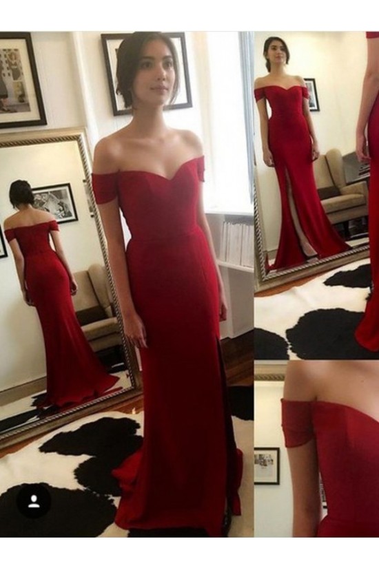 Long Red Off-the-Shoulder Mermaid Prom Formal Evening Party Dresses 3020867 Long Red Off-the-Shoulder Mermaid Prom Formal Evening Party Dresses 3020867