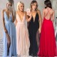 Sexy Deep V-Neck Long Prom Formal Evening Party Dresses 3020868