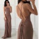 Long Spaghetti Straps Chiffon Prom Formal Evening Party Dresses 3020881
